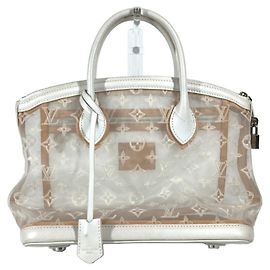 Transparente Monogramm Lockit Tote Bag von Louis Vuitton Weiß