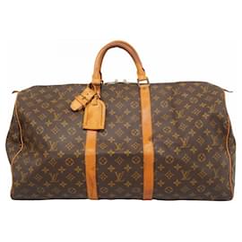 Louis Vuitton-Louis Vuitton Boston Bag Monogram Keepall 55-Brown