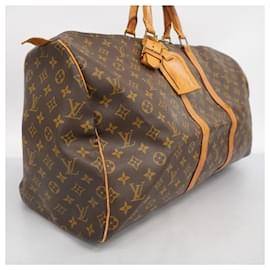Louis Vuitton-Louis Vuitton Boston Bag Monogram Keepall 55-Brown