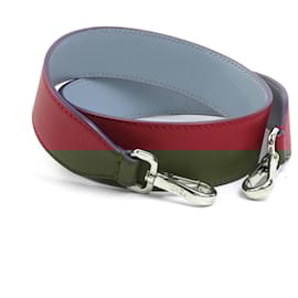 Fendi-Fendi Leather Shoulder Strap-Red,Light blue