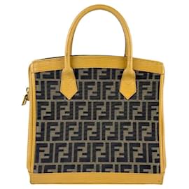 Fendi-Fendi Zucca Handbag-Brown,Beige
