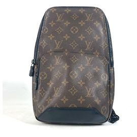Bolsa Sling Avenue Monogram Macassar da Louis Vuitton Marrom Preto