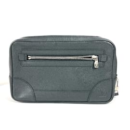 Louis Vuitton-Louis Vuitton Taiga Pavel Bag Pouch Clutch-Black,Grey