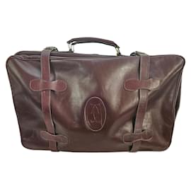 Cartier-Must de Cartier vintage burgundy suitcase-Dark red