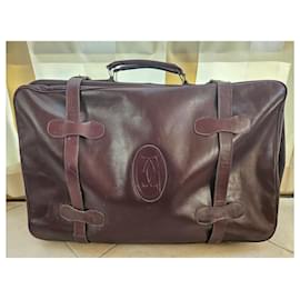 Cartier-Must de Cartier vintage burgundy suitcase-Dark red