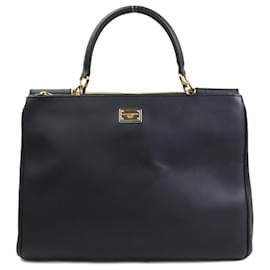 Dolce & Gabbana-Dolce & Gabbana Black Leather Handbag-Black