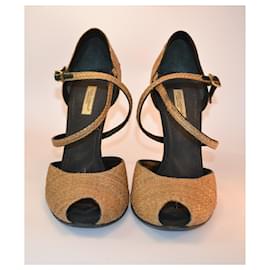 Dolce & Gabbana-sandals-Brown,Black