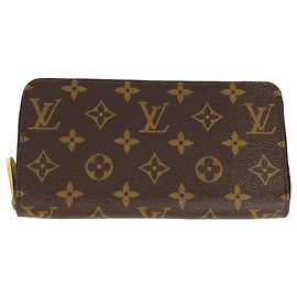 Louis Vuitton Monogram Zippy Wallet Brown Fuschia Monogram