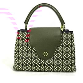 Louis Vuitton-Louis Vuitton Capucines PM 2WAY Handbag-Black,Red