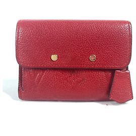 Louis Vuitton Monogram Empreinte Tri-fold Wallet Red Fuschia
