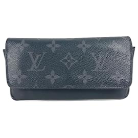 Louis Vuitton-Louis Vuitton Monogram Eclipse Soft Eyeglass Case-Black,Monogram