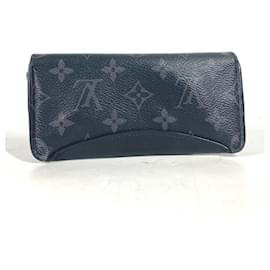 Louis Vuitton-Louis Vuitton Monogram Eclipse Soft Eyeglass Case-Black,Monogram