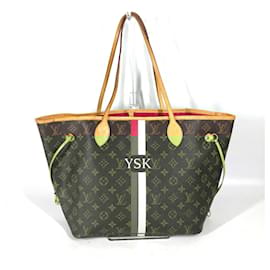 Louis Vuitton-Louis Vuitton Monogram Neverfull MM Tote Bag-Brown,Pink,Monogram