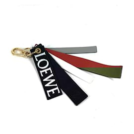 Loewe-Loewe Logo Bag Charm Keychain-Black,Red