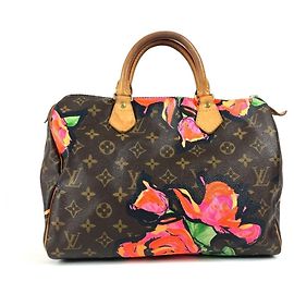 Bolsa Speedy 30 Monograma Rosa Louis Vuitton Marrom Rosa