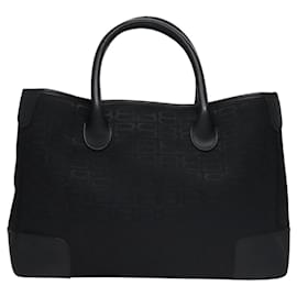 Balenciaga-BALENCIAGA Hand Bag Canvas Black Auth bs23223-Black
