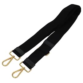 Prada-PRADA Adjustable Shoulder Strap Cotton 24.8""-44.1"" Black Auth am7899-Black
