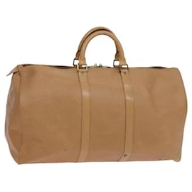 Louis Vuitton-LOUIS VUITTON Epi Keepall 50 Boston Bag Beige M42941 LV Auth hk2274-Beige