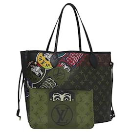 Louis Vuitton-LOUIS VUITTON Monogram Yamamoto Kansai Neverfull MM Bag M43499 LV Auth bs22919A-Monogram