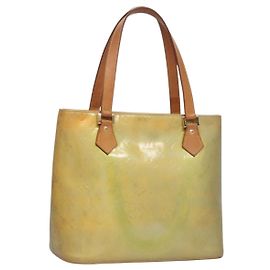 LOUIS VUITTON Monogram Vernis Houston Handtasche Grau M91053 LV Auth EC363 Grau
