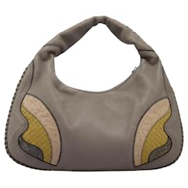 Autre Marque-BOTTEGA VENETA Hand Bag Leather Gray Auth PP359A-Brown