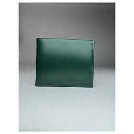 Vintage Givenchy Foldable Leather Wallet Green Green