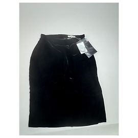 Vintage Dior Veloursrock schwarz M Schwarz