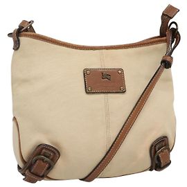 BURBERRY Blue Label Shoulder Bag Canvas Beige Auth ti2894 Beige
