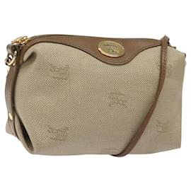 Autre Marque-Burberrys Shoulder Bag PVC Beige Gold Auth BA464-Beige,Golden