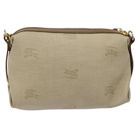 Autre Marque-Burberrys Shoulder Bag PVC Beige Gold Auth BA464-Beige,Golden