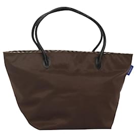Autre Marque-Burberrys Blue Label Tote Bag Nylon Brown Auth ti2808-Brown