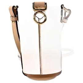 Fendi-Fendi 7AR972 Logo Bottle Holder Crossbody Bag-Beige
