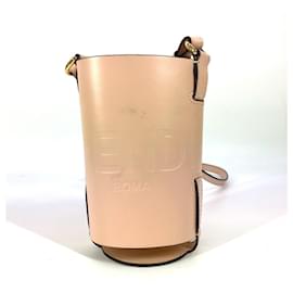 Fendi-Fendi 7AR972 Logo Bottle Holder Crossbody Bag-Beige