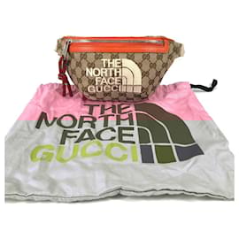 Gucci-Bolsa transversal Gucci 650299 em colaboração com The North Face-Bege,Laranja