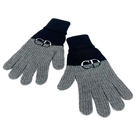 Luvas de lã Christian Dior Marrom Preto