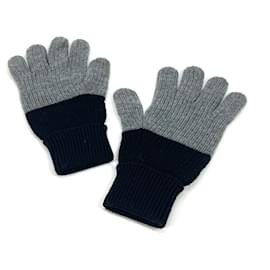 Christian Dior-Christian Dior Wool Gloves-Brown,Black