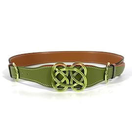 Hermès-Hermes Vintage Buckle Accessory Belt-Brown