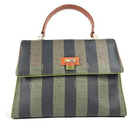 Fendi-Fendi Vintage Pecan Tote Bag-Brown,Khaki