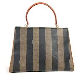 Fendi-Fendi Vintage Pecan Tote Bag-Brown,Khaki
