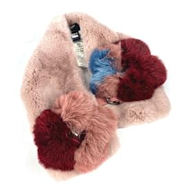 Fendi-Fendi Pink Fox Fur Tippet Scarf-Pink