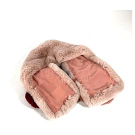Fendi-Fendi Pink Fox Fur Tippet Scarf-Pink