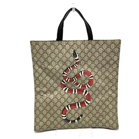 Gucci-Bolsa Gucci 450950 GG Supreme Bege-Bege