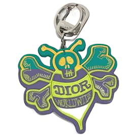 Christian Dior-Christian Dior x STUSSY BEE Bag Charm Key Ring Holder-Green,Yellow