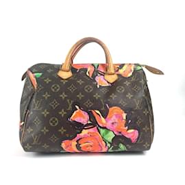 Louis Vuitton-Bolsa Boston Mini Speedy 30 Monograma Rosa Louis Vuitton-Marrom,Rosa