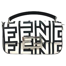 Fendi-Pochette de téléphone Fendi Baguette-Noir,Blanc