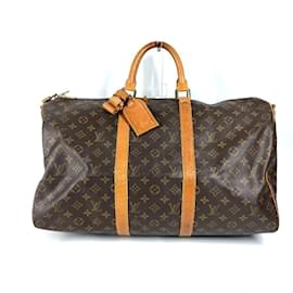 Louis Vuitton-Louis Vuitton Monogram Keepall Bandouliere 50 Travel Bag-Brown