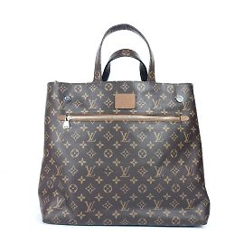 Sac à main Louis Vuitton Monogram Cuir Tote EW Marron