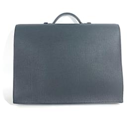 Hermès-Hermes Togo Leather Briefcase-Black