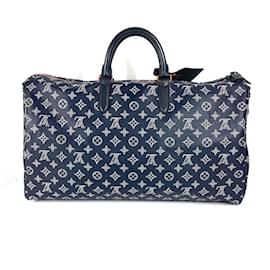 Louis Vuitton-Louis Vuitton Monogram Ink Upside Down Keepall Bandouliere 50-Red,Navy blue