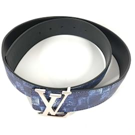Louis Vuitton-Cinto LV Initial Santur M0378V da Louis Vuitton-Preto,Azul
